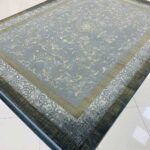 طرح اسلیمی وینتیج طوسی فرش 700 شانه تراکم 2550 ساده ده رنگ