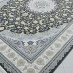 طرح اصفهان دودی فرش 1200 شانه تراکم 3600 برجسته