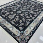 طرح افشان نورا سرمه ای فرش 700 شانه تراکم 2550 ساده ده رنگ