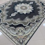 طرح بهدیس سرمه ای فرش 1500 شانه تراکم 4500 برجسته