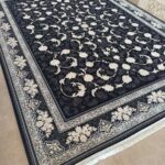 طرح صدف سرمه ای فرش 1200 شانه تراکم 3600 برجسته