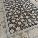 طرح ناهید سرمه ای فرش 1200 شانه تراکم 3600 برجسته