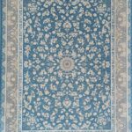 طرح پارلا آبی فرش 1200 شانه تراکم 3600 برجسته