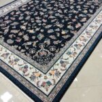 فرش گیلدا سرمه ای 700 شانه تراکم 2550 ساده هشت رنگ