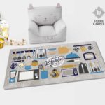 فرش اتاق کودک کد 101  شانه 400 تراکم 1800 تمام آکریلیک آنتی استاتیک و ضد حساسیت