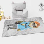 فرش اتاق کودک کد 128 شانه 400 تراکم 1800 تمام آکریلیک آنتی استاتیک و ضد حساسیت