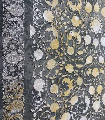 Carpet 1200 comb density 3600 embossed with smoky pattern of ten colors