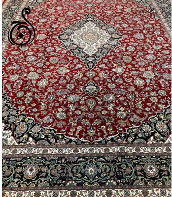 Carpet, 700 comb density, 2550, simple Kashan lacquer design, nine colors