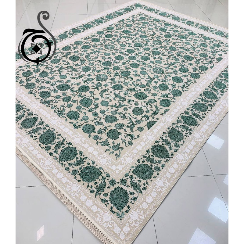 Carpet 1200 comb, density 3600, prominent ten-color green liana design