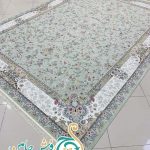 فرش 1700 شانه تراکم 5100 بدون برجستگی طرح گلسا سبز ده رنگ