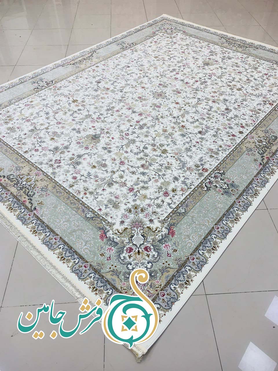 فرش 1700 شانه تراکم 5100 بدون برجستگی طرح گلسا کرم ده رنگ