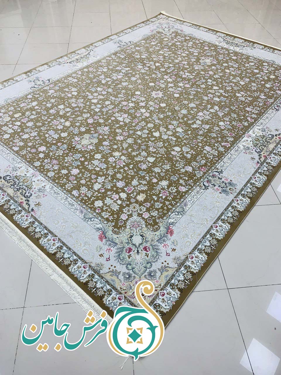 فرش 1700 شانه تراکم 5100 بدون برجستگی طرح گلسا نسکافه ای ده رنگ