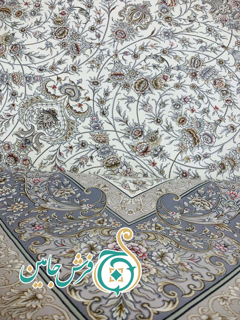 فرش 1700 شانه تراکم 5100 بدون برجستگی طرح سما کرم ده رنگ