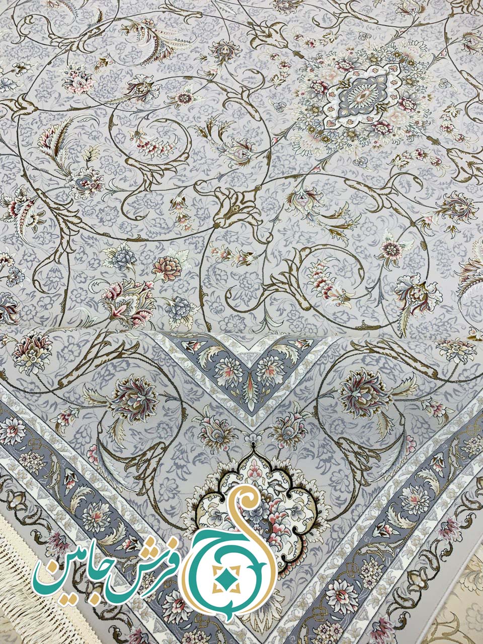 فرش 1700 شانه تراکم 5100 بدون برجستگی طرح ایتک سیلور ده رنگ