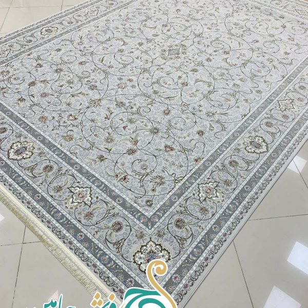 فرش 1700 شانه تراکم 5100 بدون برجستگی طرح ایتک سیلور ده رنگ