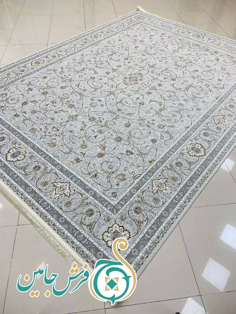 فرش 1700 شانه تراکم 5100 بدون برجستگی طرح ایتک سیلور ده رنگ