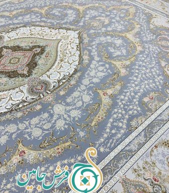 فرش 1700 شانه تراکم 5100 بدون برجستگی طرح گلبهار دلفینی ده رنگ