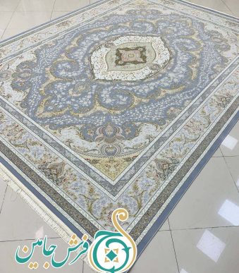 فرش 1700 شانه تراکم 5100 بدون برجستگی طرح گلبهار دلفینی ده رنگ