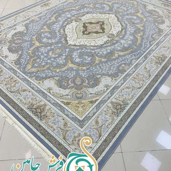 فرش 1700 شانه تراکم 5100 بدون برجستگی طرح گلبهار دلفینی ده رنگ