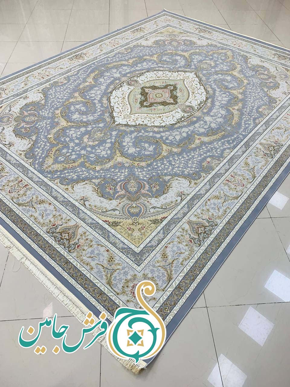 فرش 1700 شانه تراکم 5100 بدون برجستگی طرح گلبهار دلفینی ده رنگ