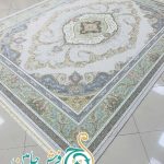 فرش 1700 شانه تراکم 5100 بدون برجستگی طرح گلبهار سیلور ده رنگ