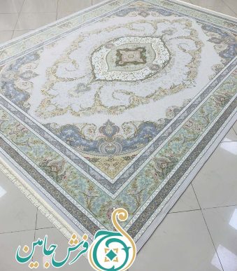 فرش 1700 شانه تراکم 5100 بدون برجستگی طرح گلبهار سیلور ده رنگ