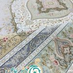فرش 1700 شانه تراکم 5100 بدون برجستگی طرح گلبهار سیلور ده رنگ