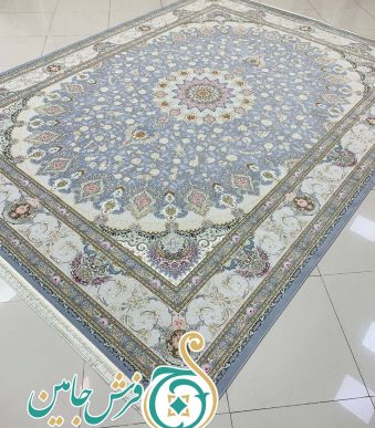 فرش 1700 شانه تراکم 5100 بدون برجستگی طرح ترنج دلفینی ده رنگ