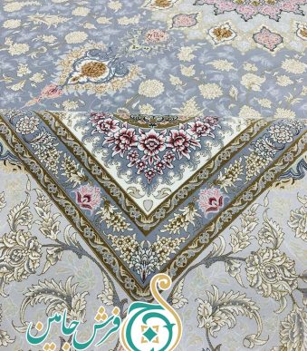 فرش 1700 شانه تراکم 5100 بدون برجستگی طرح ترنج دلفینی ده رنگ