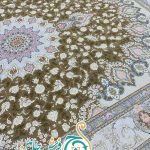 فرش 1700 شانه تراکم 5100 ساده ترنج نسکافه ای