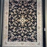 فرش شاهان سرمه ای ۱۲۰۰ شانه تراکم ۳۶۰۰ برجسته پالت تبریز
