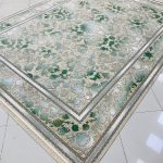 فرش ماشینی ۱۲۰۰ شانه طرح پانیا صدفی گل برجسته
