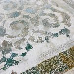 فرش ماشینی ۱۲۰۰ شانه طرح رها صدفی گل برجسته