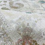 فرش ماشینی ۱۲۰۰ شانه طرح رها صدفی گل برجسته
