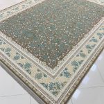 فرش ماشینی ۱۲۰۰ شانه طرح رویا نسکافه ای گل برجسته