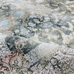 فرش ماشینی ۱۲۰۰ شانه طرح رها ترمه ای گل برجسته