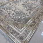 فرش ماشینی ۱۲۰۰ شانه تراکم 3600 طرح 1233 صدفی ساده سنگین وزن