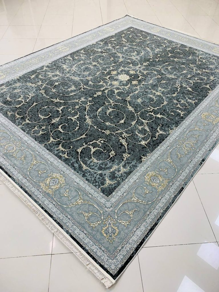 فرش اسلیمی ذغالی