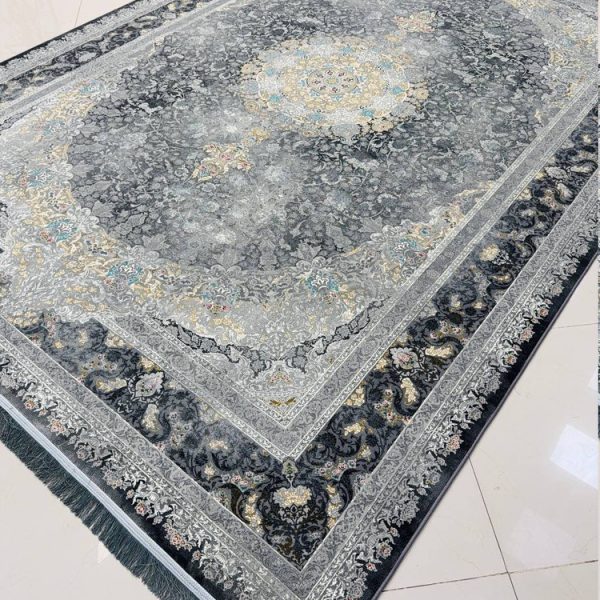 فرش ماشینی ۱۲۰۰ شانه برکه دودی تراکم 3600 ساده سنگین وزن