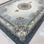 فرش ماشینی ۱۲۰۰ شانه شاهنامه طوسی تراکم 3600 ساده سنگین وزن