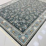 فرش ماشینی ۱۲۰۰ شانه مهدیسا دودی تراکم 3600 ساده سنگین وزن